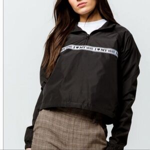 Vans Womens My MTE Windbreaker Jacket Black/White Size Small